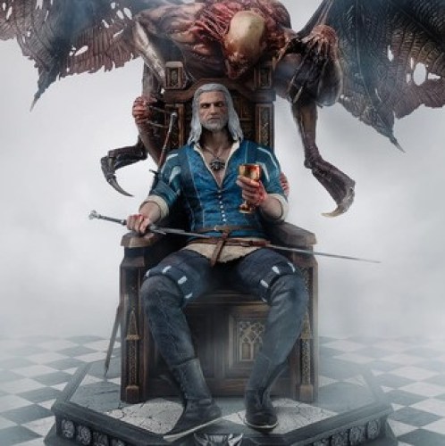 Geralt of Rivia & High Vampire Dettlaff Witcher 3 Wild Hunt 1/4 Statue by Pure Arts